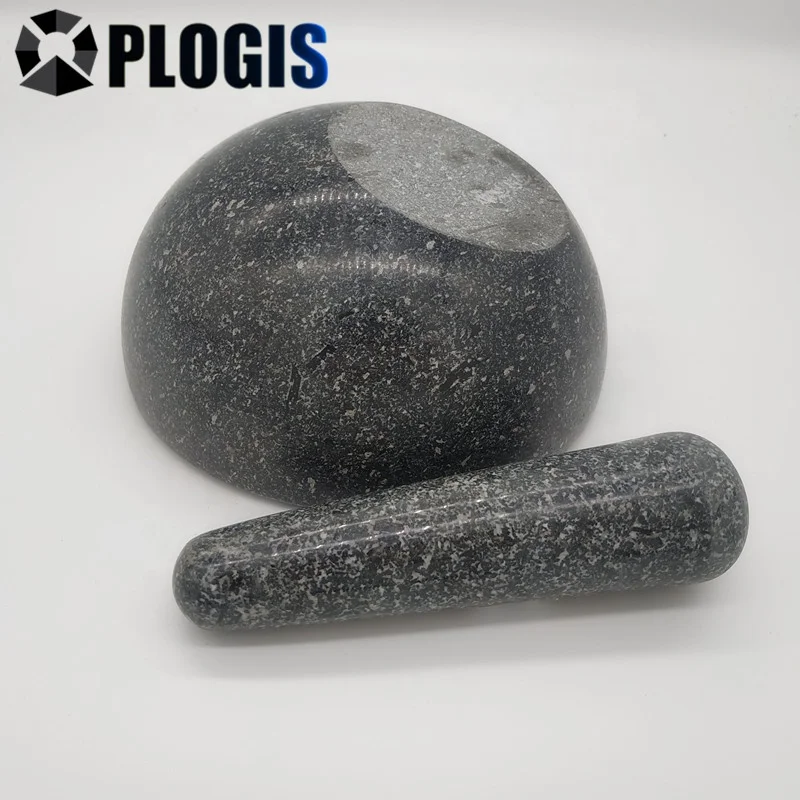 Natural Granite Pestle &Mortar stone kitchen  utensils garlic press