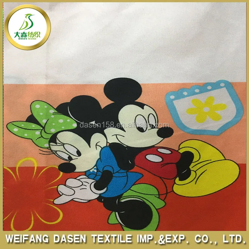 factory supply 100% cotton printed fabric with hello kitty design for children clothing