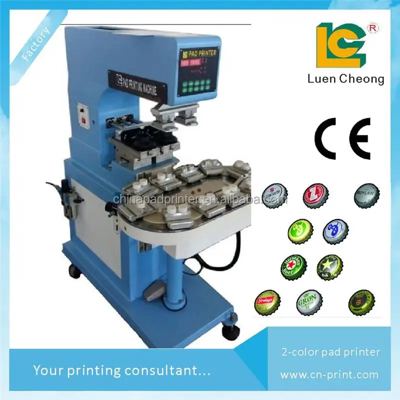 Newest Upgraded tampografia 2 colores bottle cap printing machine golf ball logo printer