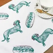 high quality funny dog print pattern kitchen tea towel standard size kitchen dish towel linen tea towels