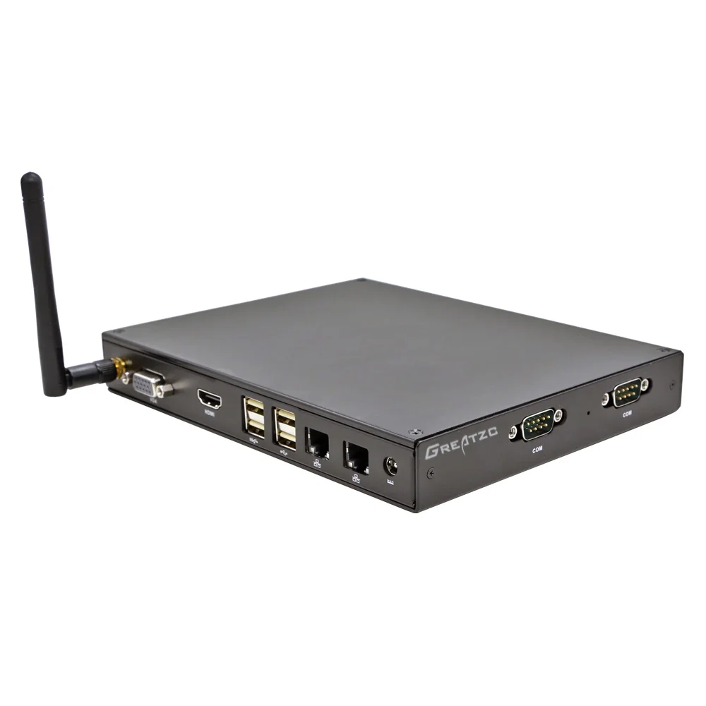 Quad Core J1900 CPU Industrial Fanless Mini Computer With Dual LAN