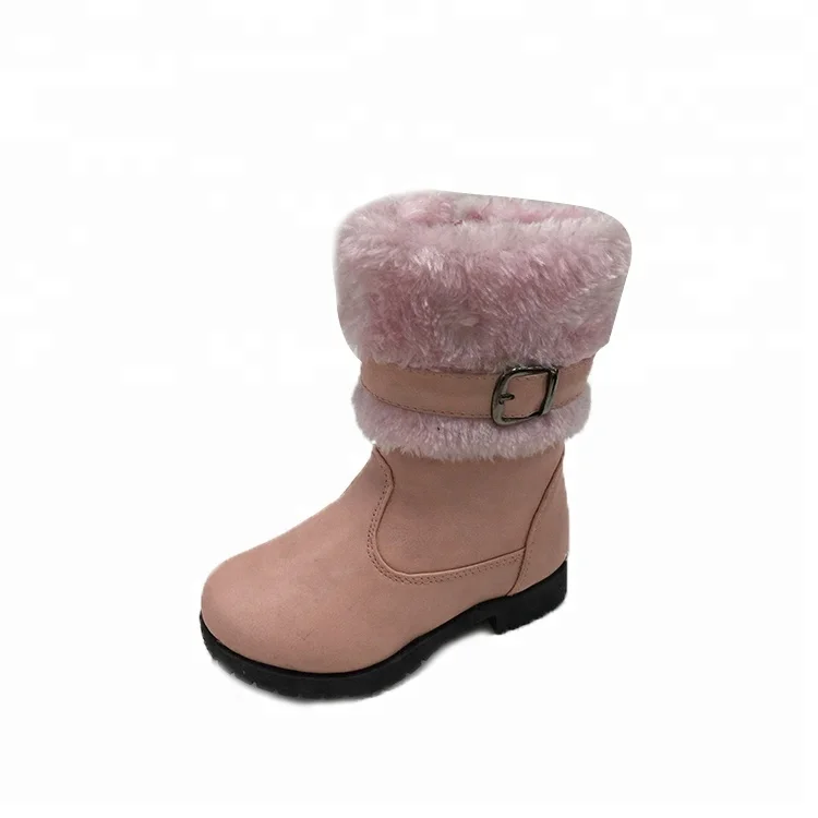 2021 New Design Fashion Winter Boots Girls Mid-Calf Warm Plush Shoes Wholesale Boots For Kids
