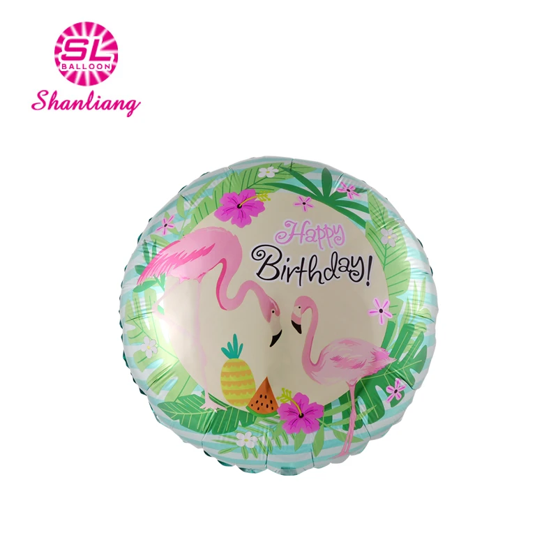Round boy girl party decoration 18 inch foil balloon China Factory Custom logo colorful pattern Spanish happy birthday balloons