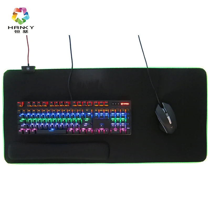 manufactural hotsale new arrival branded extend mouse pad gamer slow rebound keyboard wrist mouse pad rgb