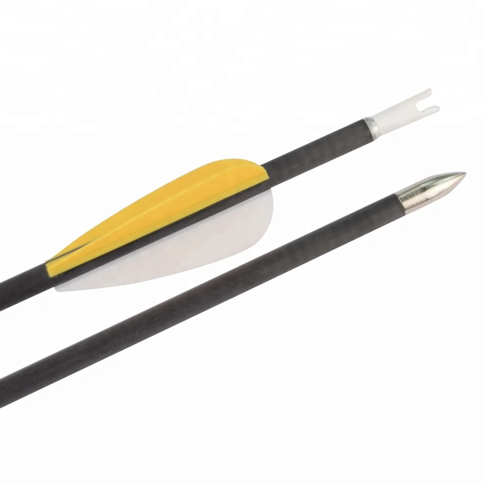 100% Carbon Arrow for Sale Plastic Vane 4.2mm High Quality Shooting Bow and Arrow