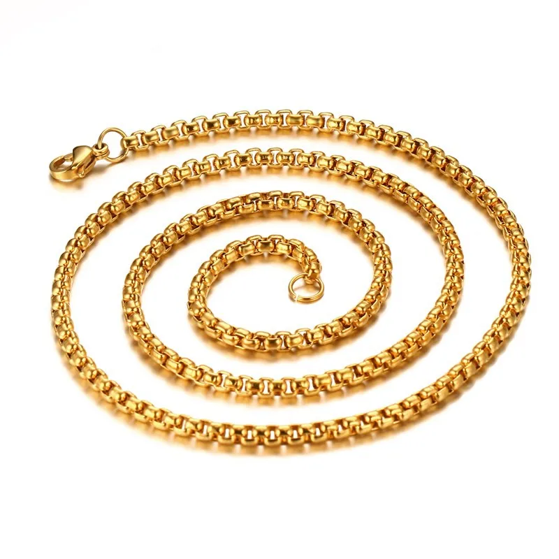 Stainless Steel Jewelry New Gold Chain Design for Men Rolo Chain Stainless Steel Chain