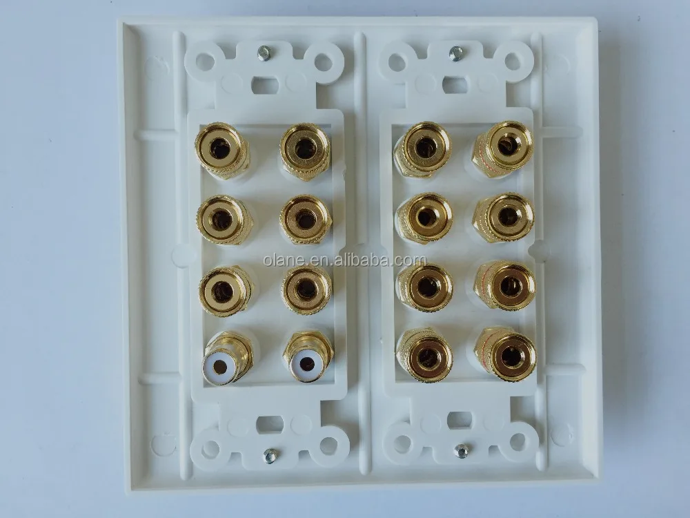 Настенная плита для домашнего кинотеатра, 2 клавиши, 7,1 дюйма, с 7 динамиками и 2 разъемами RCA