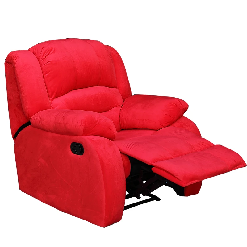 
Sofa Chair Manual Mechanism Kuka Living Room Sofas Lounge Push Back Single Sets Cushion Motorized Black Leather Recliner 