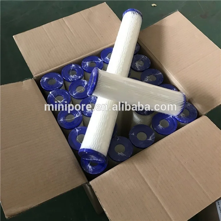 PCP pleated paper filter cartridge / polyester cellulose pleated water filter 10' 20'