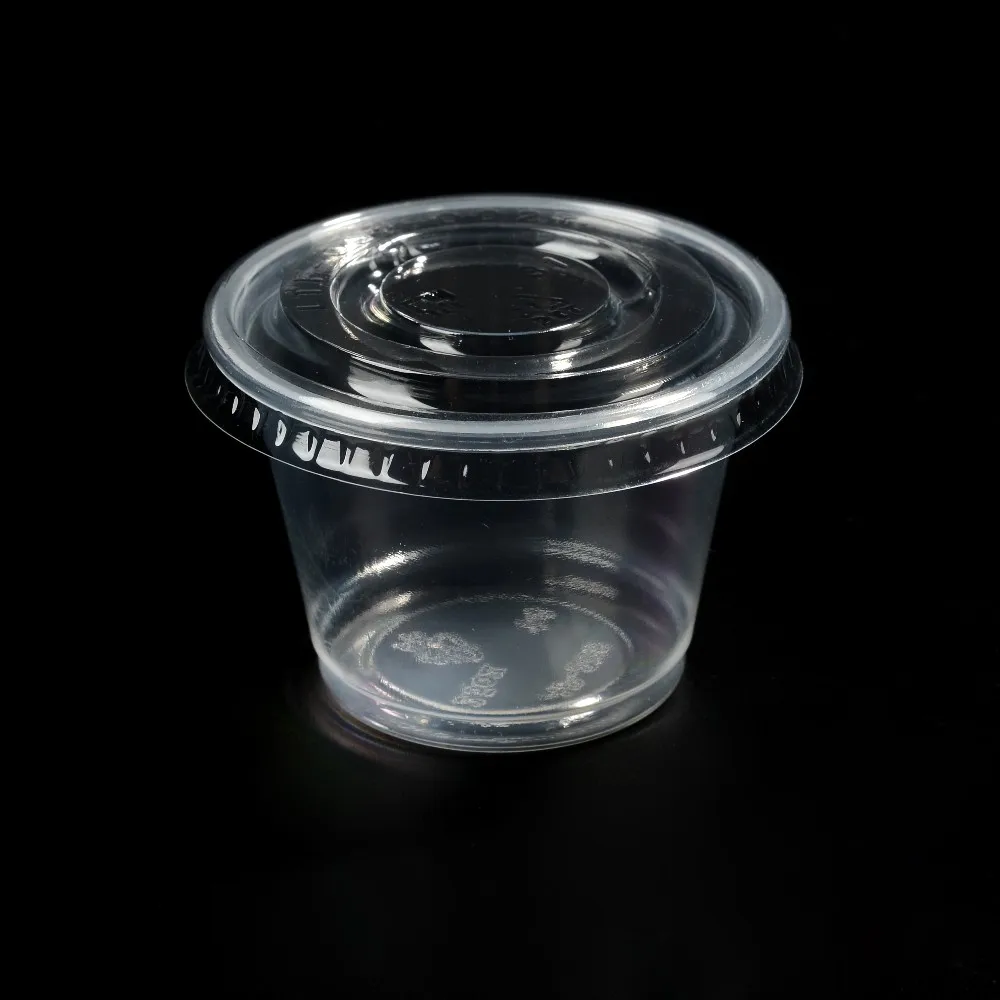 120 мл прозрачная чашка для соуса с крышкой/маленькие пластиковые чашки крышками/прозрачная Одноразовая