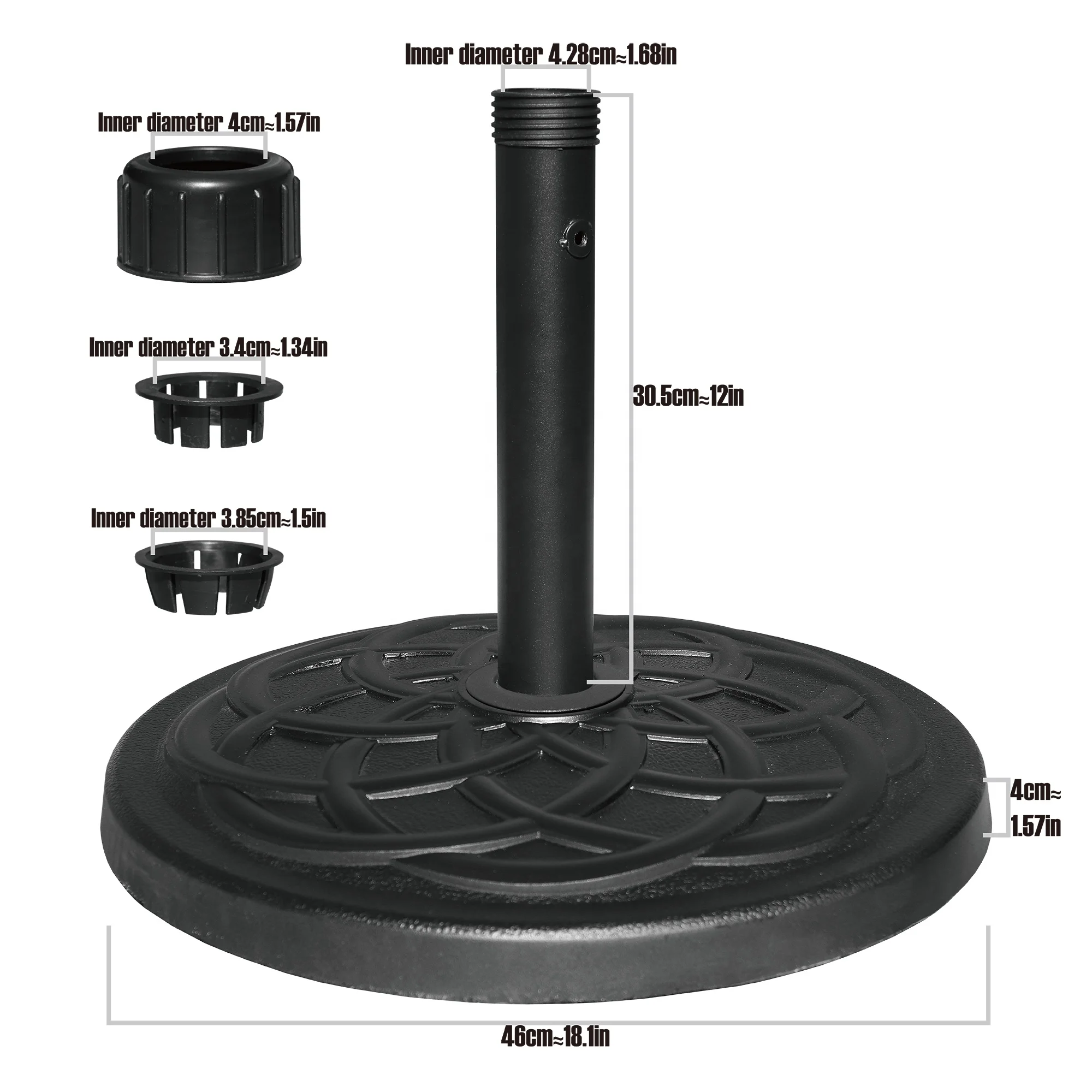 32LB Garden Outdoor Cast Stone Heavy Concrete patio umbrella base Umbrella parasol Base Umbrella Stand