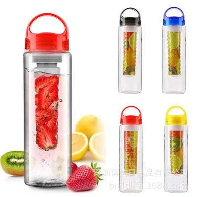 700ml summer promotion portable shape fruit infuser plastic water bottle