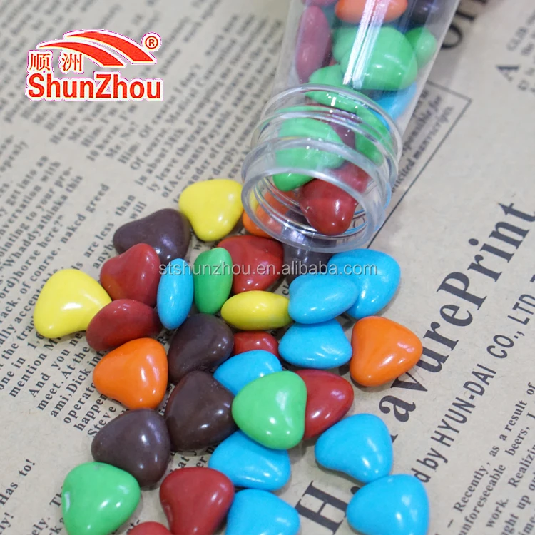 
145g beer shape bottle heart shape colorful coated sweet crispy chocolate beans 