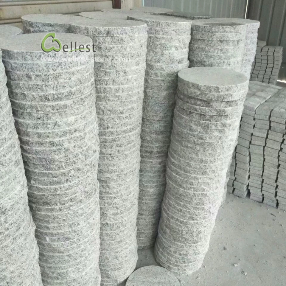 
Hot selling white granite round garden steppers 