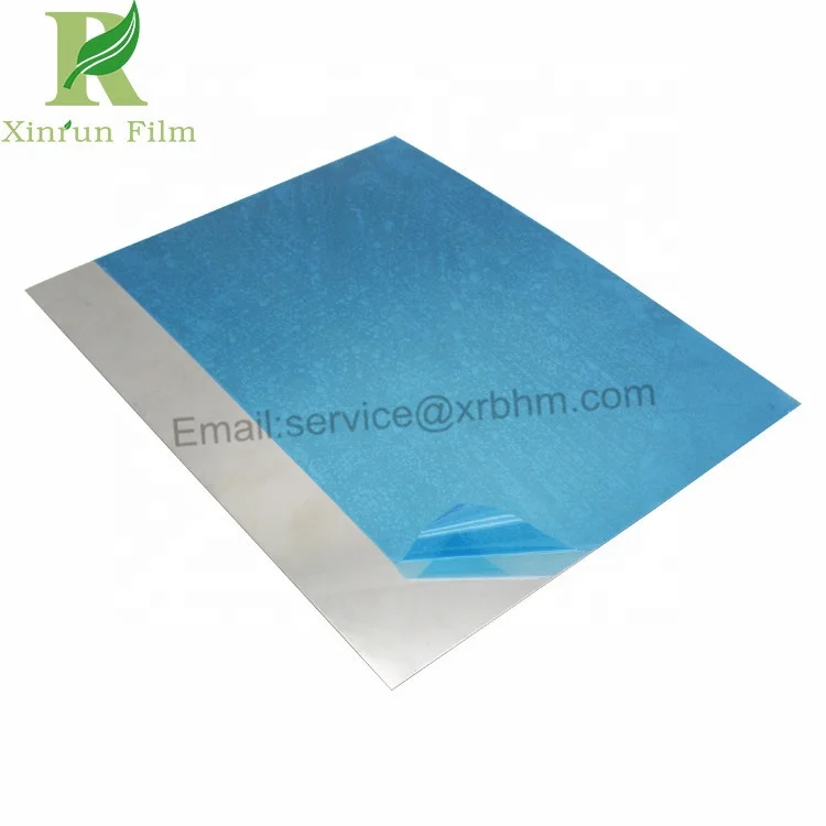 No Residue Self Adhesive Blue PE Stainless Steel Protective Film