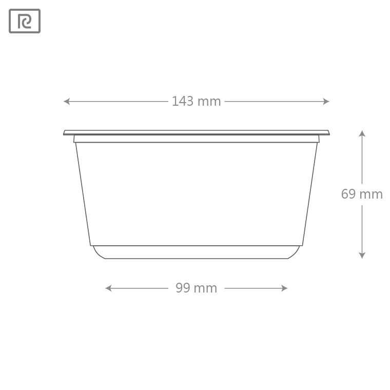 
P700-A PLA 24oz 700ml transparent plastic bowl - biodegradable tableware 