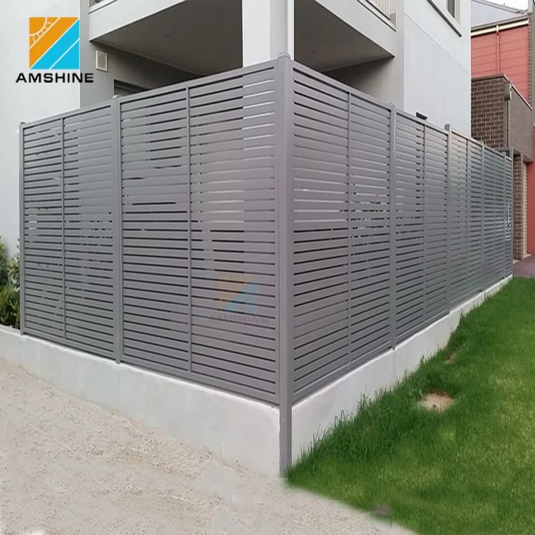 Garden sheet metal aluminum slat fence panel prices