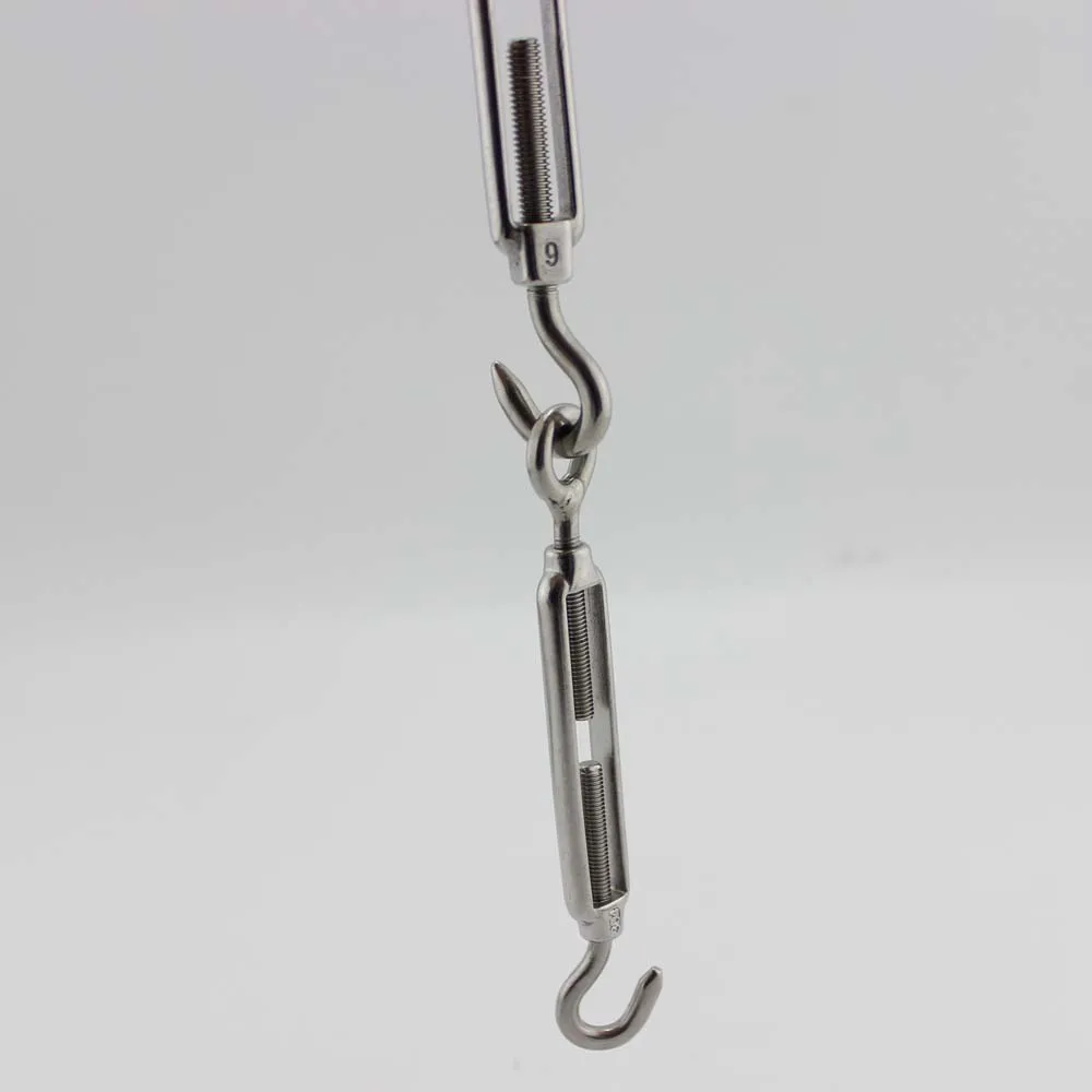 Rigging hardware hook to hook turnbuckle 316 Stainless Steel Open Body Turnbuckles