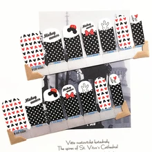 Black Rad mik Mouse child Nail Arts Nail Sticker Waterproof Nail Decal Sticker Gel Polish French