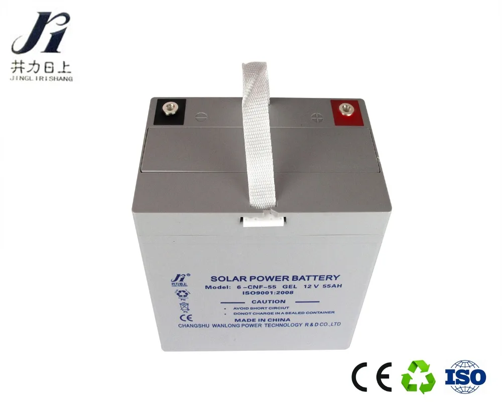 Лидер продаж 2019, солнечная свинцово-кислотная гелевая батарея 12 В 55 Ач