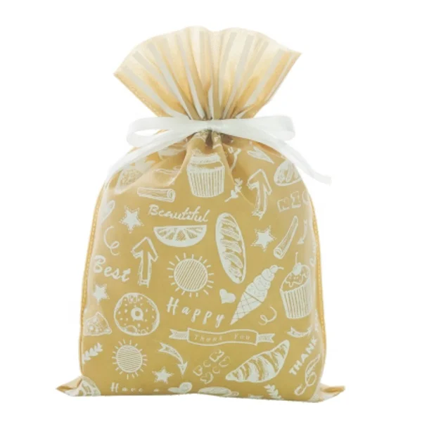 Экологичные нетканые сумки красного цвета на шнурке, биоразлагаемые пакеты, ежедневная подарочная упаковка