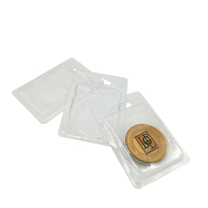 Custom Clear Plastic Clamshell Blister Packaging For Coin