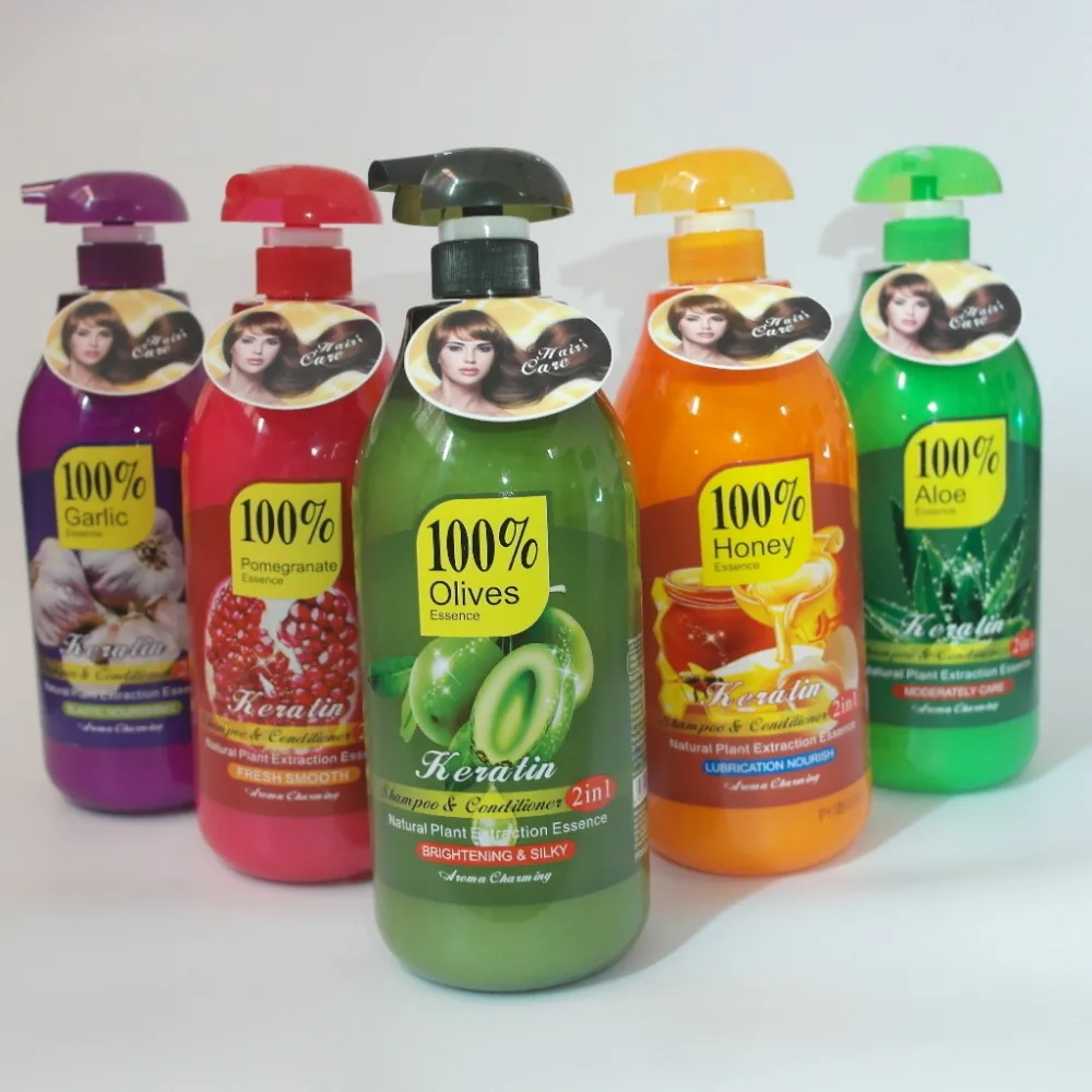 Parya Royal aloe olive honey garlic pomegranat  hair care Natural Plant Extracts Hair Repairing Treatment 2 in 1 Keratin Shampoo