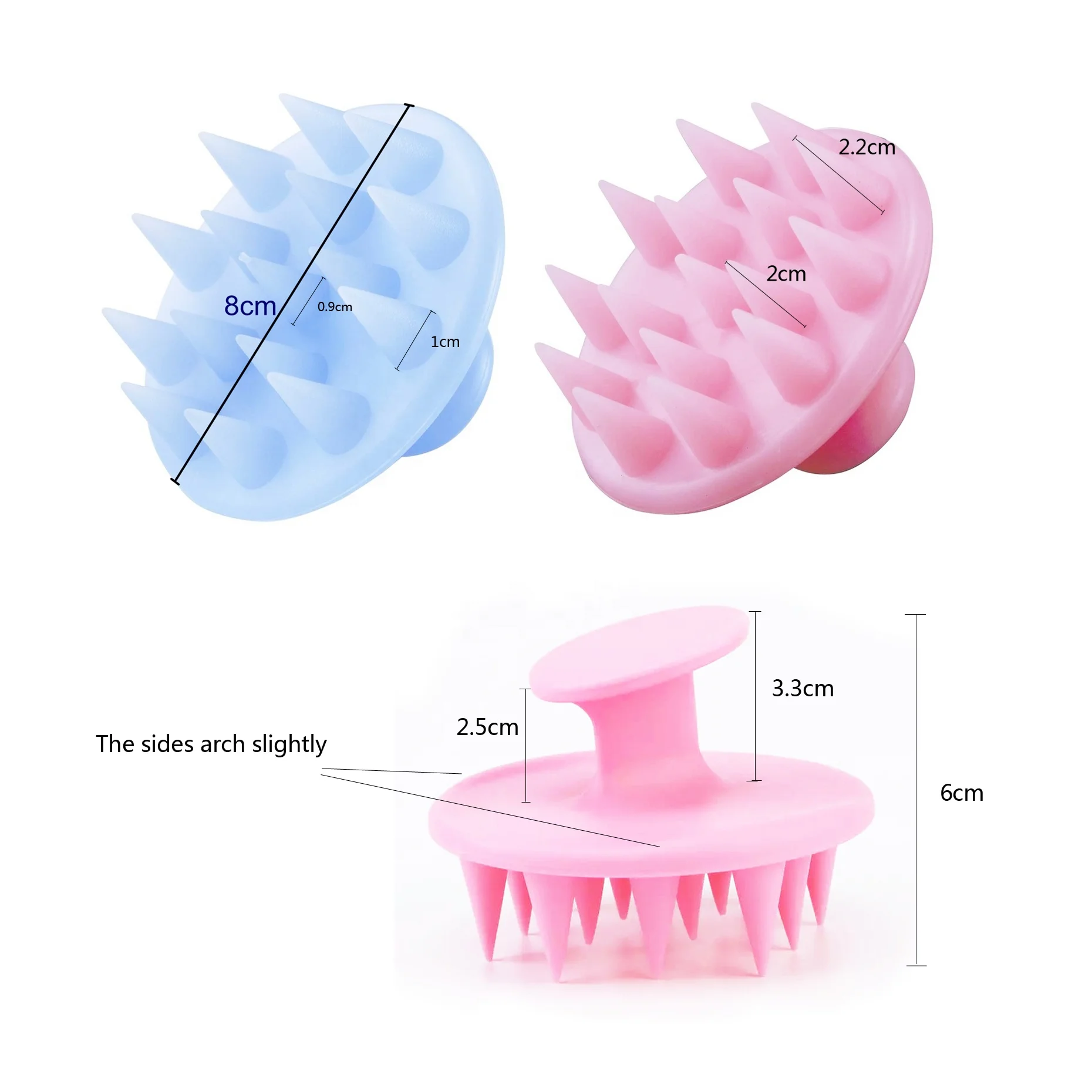 hot selle Head Scalp Massager Comb Silicone Baby Hair Shampoo Brush Wholesale Customized