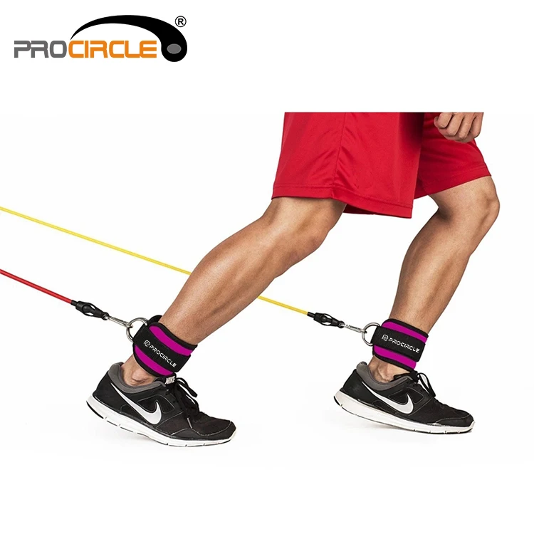 Leg Training Adjustable D Ring Ankle Straps for Gym