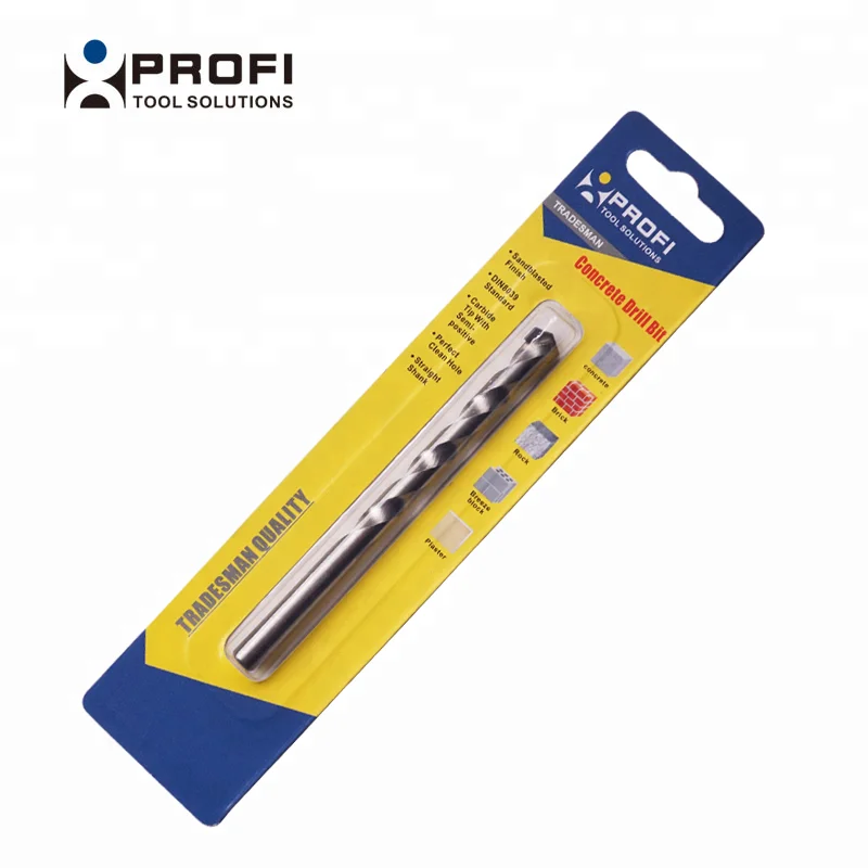 Standard Quality Sandblast Finish Straight Shank Drill Bit For Masonry Concrete Brick Rock