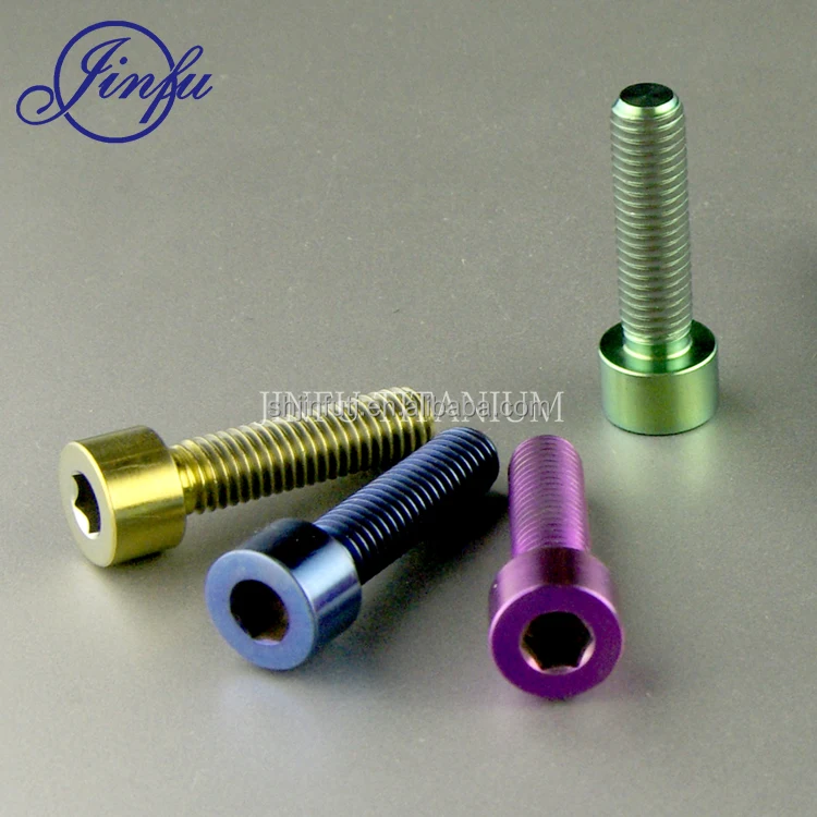 
Factory Price Anodized green color bolt Din912 hexagon socket titanium screws 