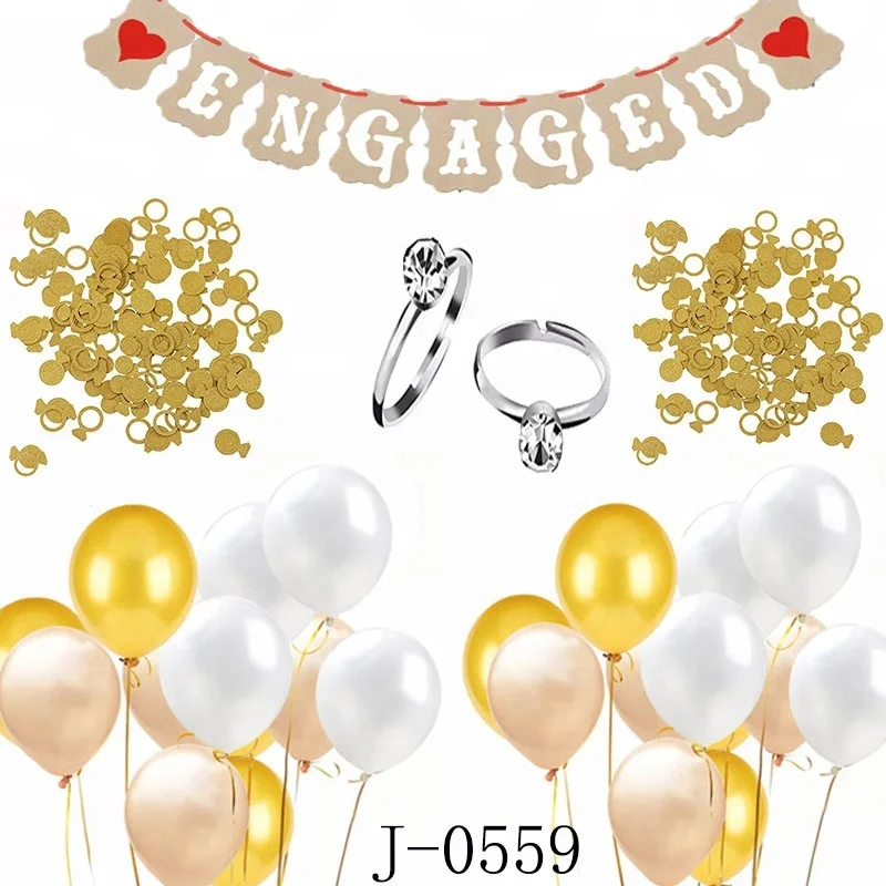 Bridal Shower Supplies Gold Engage Banner Foil Fringe Curtains Bachelorette Engagement Party Decoration