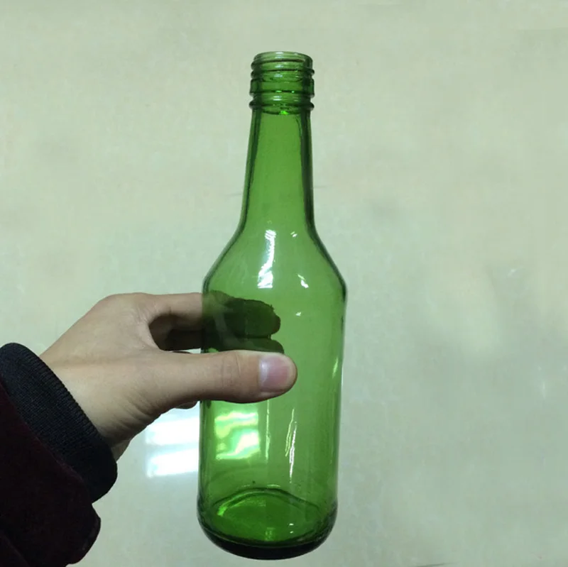 360 мл светло-зеленая бутылка для ликера soju с алюминиевой крышкой