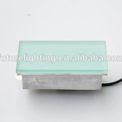 
Shenzhen high quality 200x100mm IP67 recessed glass shelf led brick paver light 