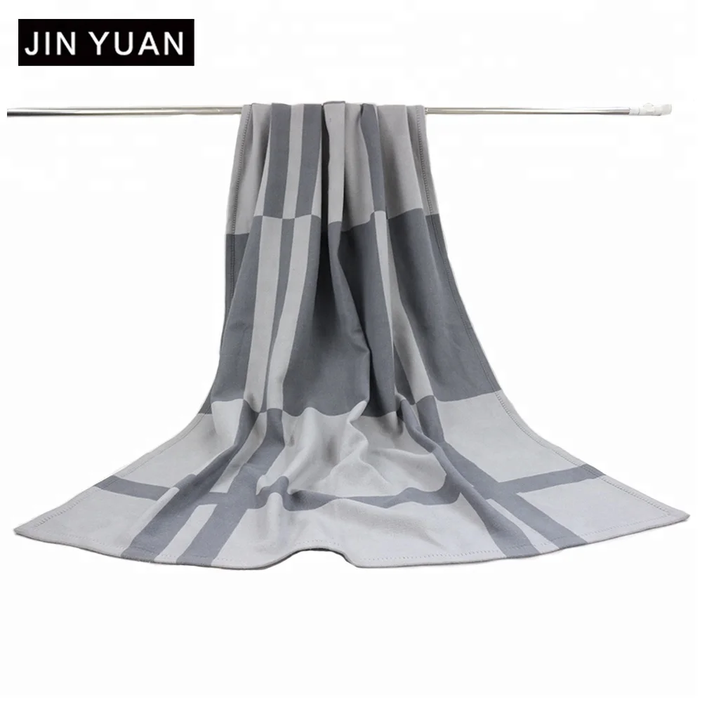 grey color 50% cashmere 50% wool throw blanket custom luxury fashion winter home bed wool blanket