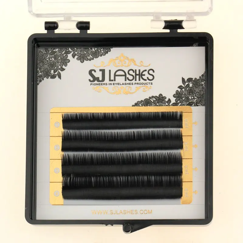 SJ LASHES Synthetic/Animal Hair Individual Eyelash Extensions/Private label