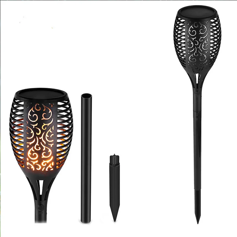 wholesale Waterproof Garden fire torch light shape led solar flame lamp