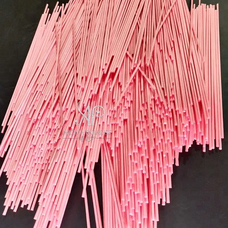colourful fiber diffuser rattan reed synthetic pink essential oil Replacement refills