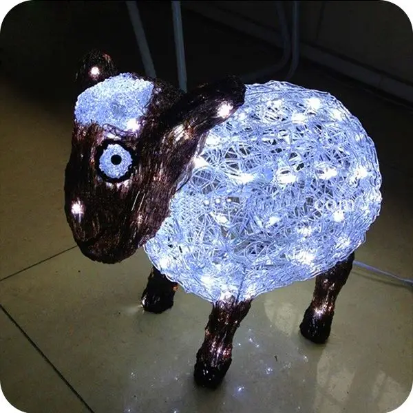 Уличное Рождественское украшение для мероприятий и вечеринок 2018, акриловые светодиодные ночные светильники из овец