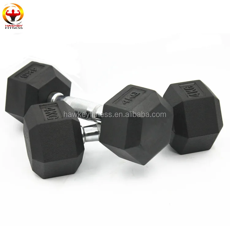
Custom Hammer Strength Gym Rubber Hex Dumbbell Set 