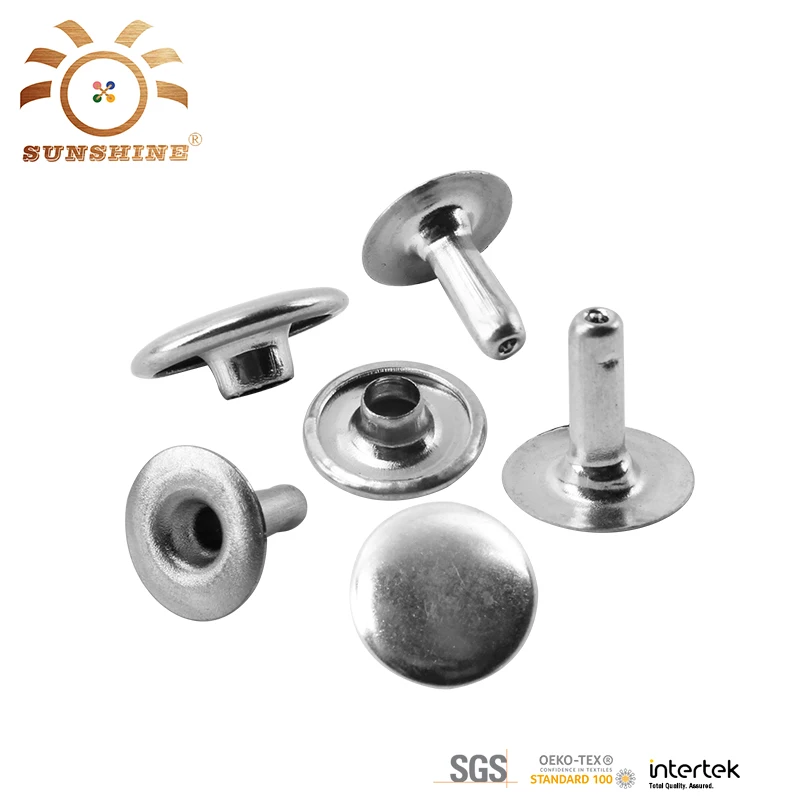 
Factory wholesale and OEM Double Face and Single Cap metal rivet stud for garment 