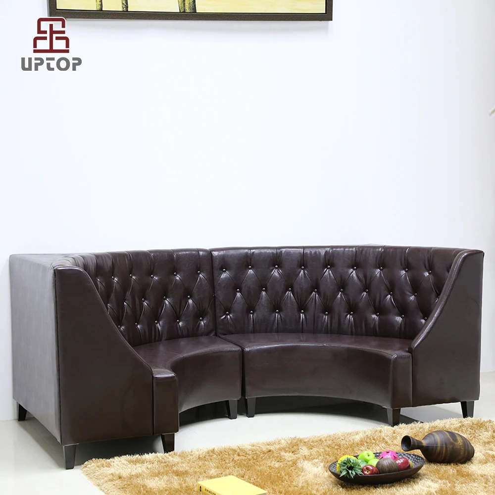  (SP-KS356) роскошный кожаный полукруглый диван ресторан будки u форма для