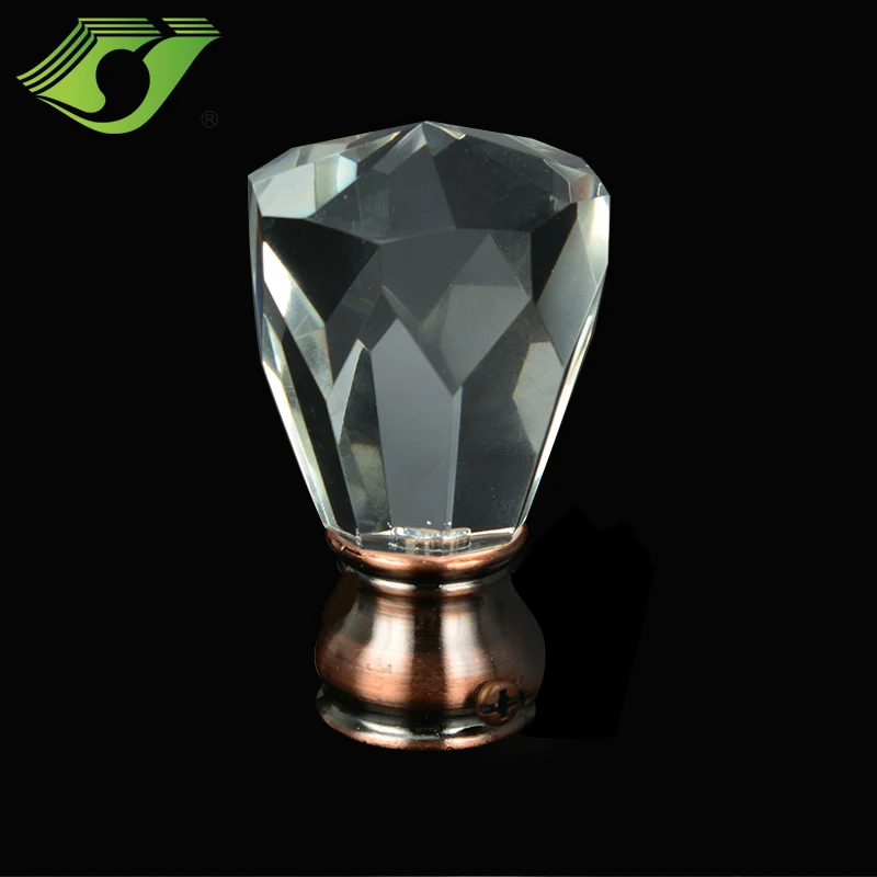 Stardeco various kind of fashion crystal finial curtain pole stainless steel curtain rod sets with accessories