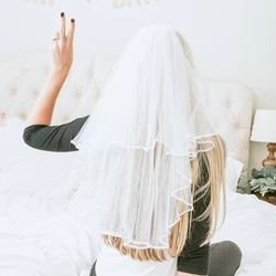 Wholesale Bachelorette party gifts white bride to be veils