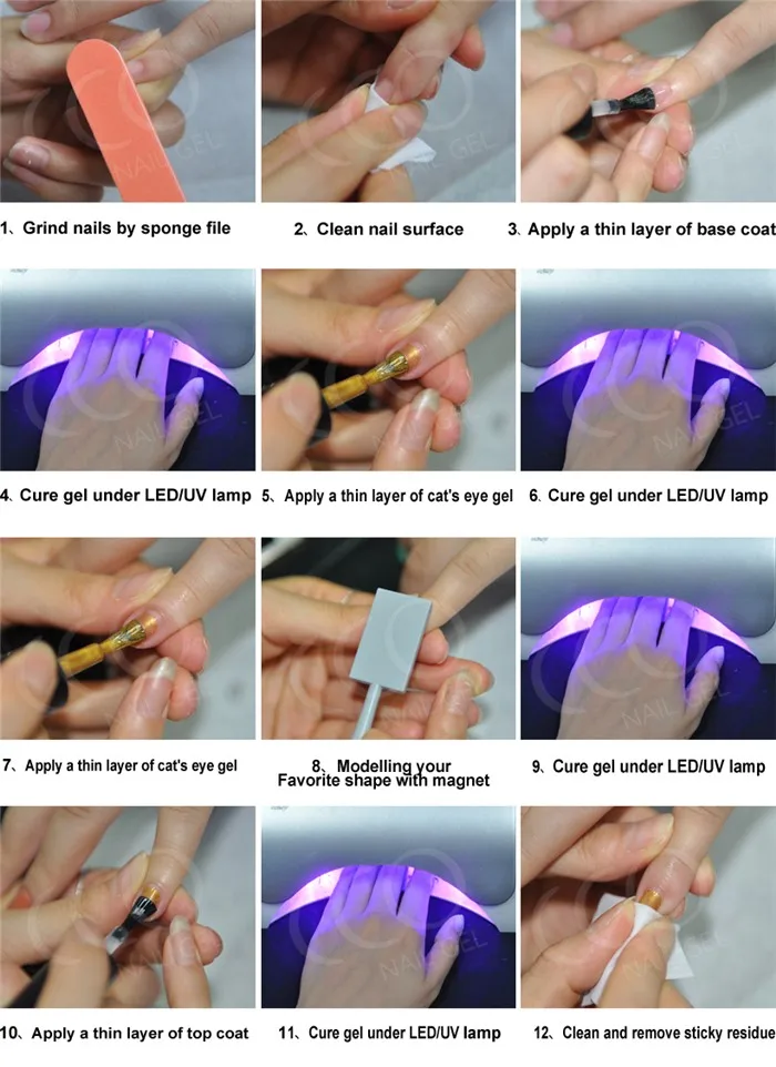 Cat's Eye  Gel Application Instruction