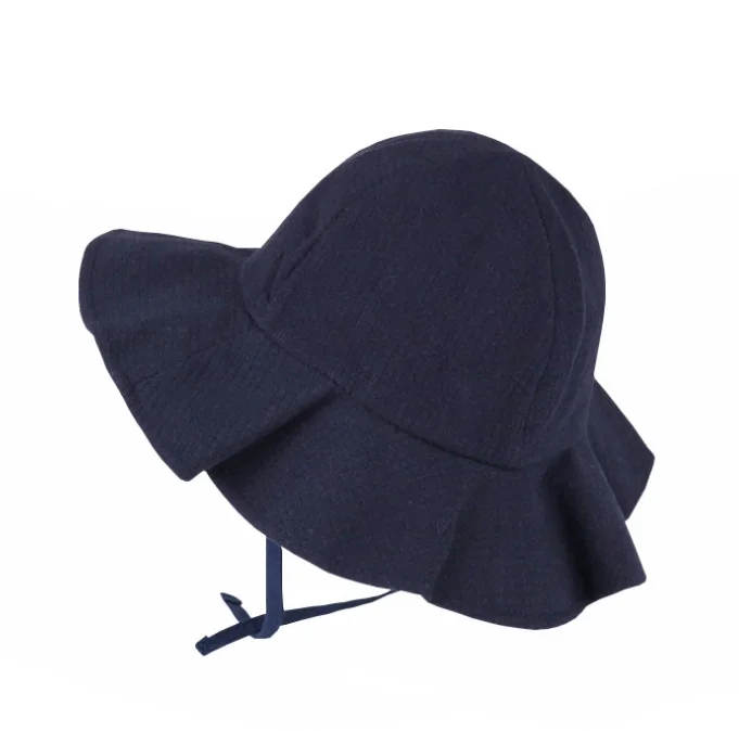 pure cotton sunbonnet baby hat summer along the hood male fisherman baby Bucket hat