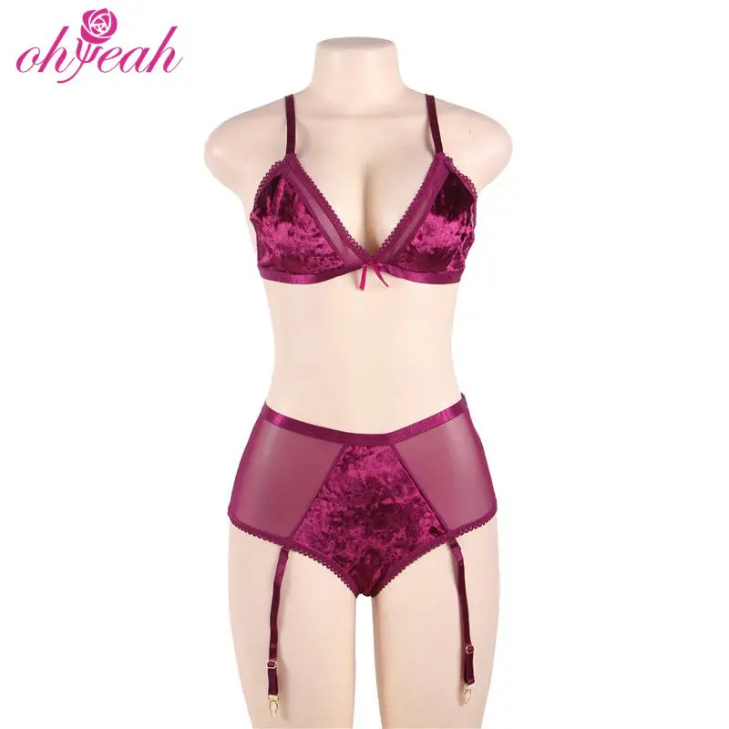 
Wholesale sexy hot designer fashion plus size bra set 