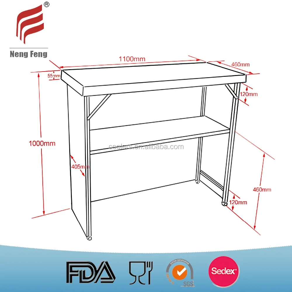 Новая коллекция, металлический складной стол, складной портативный барный стол с полкой для рекламы и рекламы