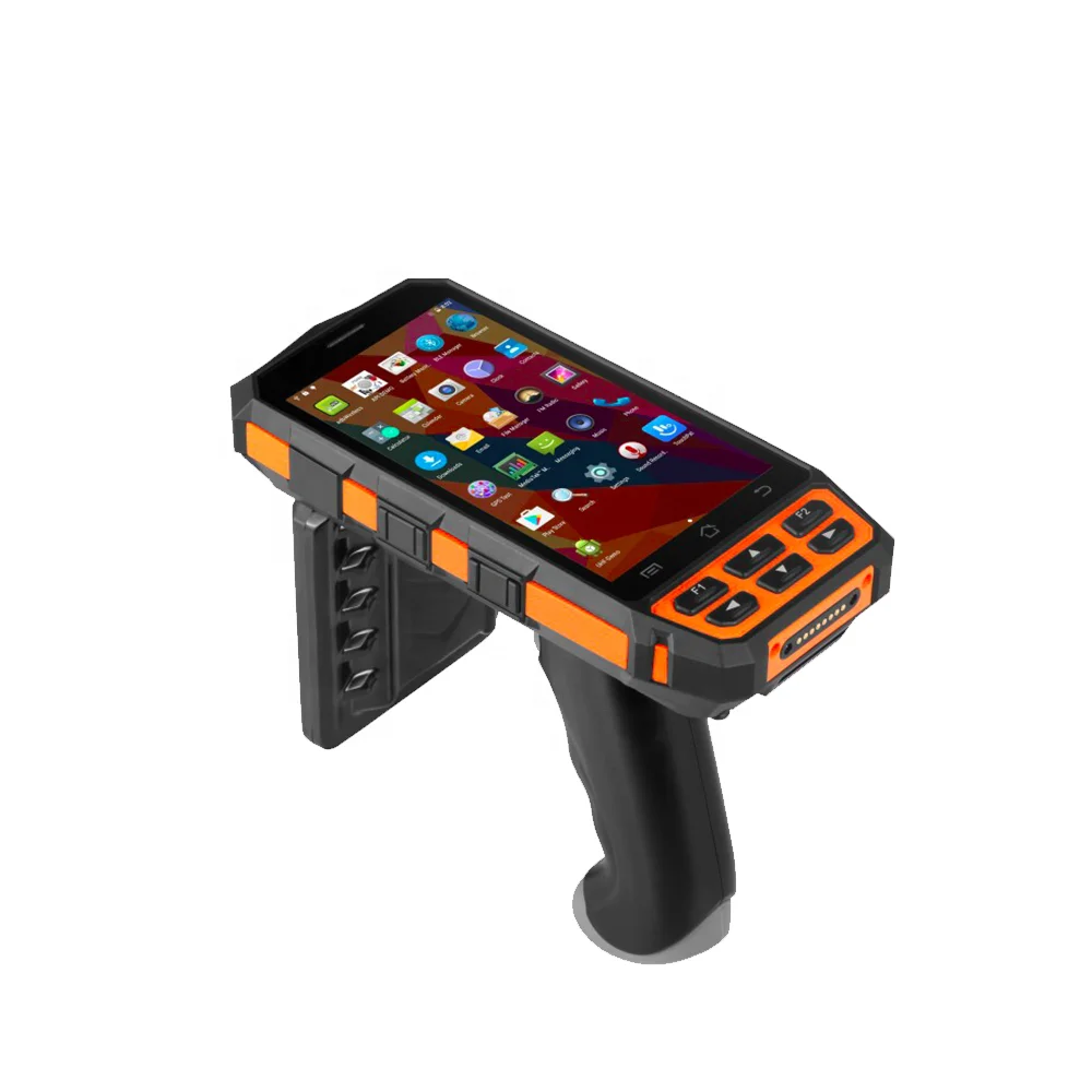 Long Range Multi-tags Fast Reading Android Smartphone EID UHF RFID Label Tag Android Reader Handheld Writer BT with stand