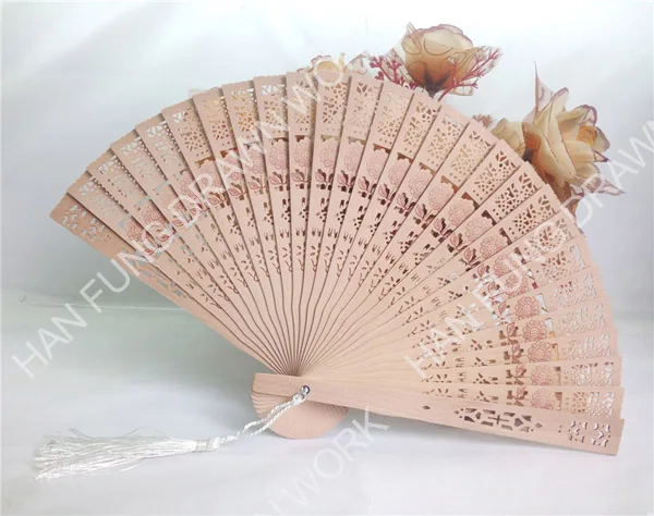 Decorative Natural Wood Sandalwood Custom Wedding Hand Fan